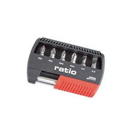PUNTAS ATORNILLADO+ADAPTADOR JGO.7 RATIO