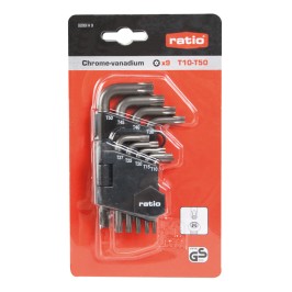 LLAVES TORX SEG.JGO.9(T10-T50)RATIO