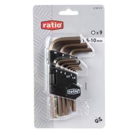 LLAVES ALLEN JGO.9 (1.5-10MM)RATIO