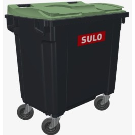 CONTENEDOR BASURA  800L GRIS T/VERDE