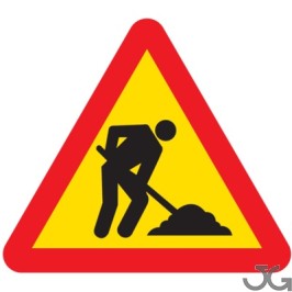 SEÑAL METALICA ECO "OBRAS" 70cm