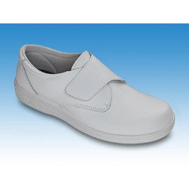 2030 ZAPATO PIEL VELCRO LISO BLANCO T/36