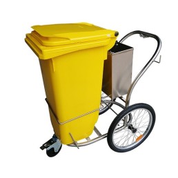CARRO BARRENDERO ALTANO II C90 ACERO INOX C/CUBO GRIS