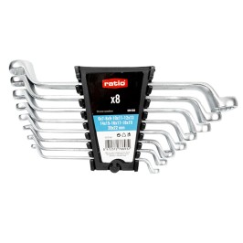LLAVE FIJA ESTRELLA ACODADA CROMO/VANADIO JGO 8 PZ