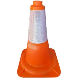 CONO PVC 45cm 1 BAN.ANCHA REFLECTANTE